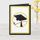 Graduierungsstufe und Diplom Karte (Gelbe Blume)