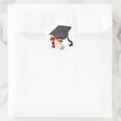 Graduierungsstufe und Diplom Runder Aufkleber (Tasche)