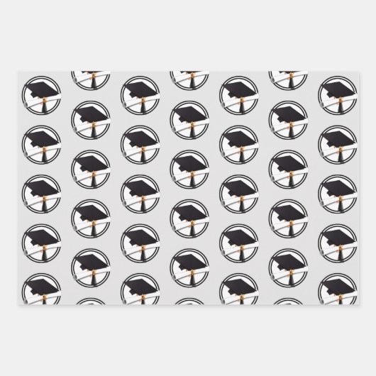 Graduierungsstufe und Diploma-Abschluss Geschenkpapier Set (Vorderseite 3)