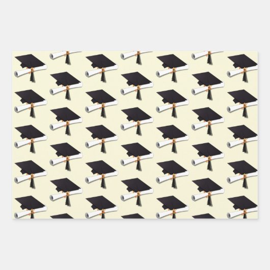 Graduierungsstufe und Diploma-Abschluss Geschenkpapier Set (Vorderseite)
