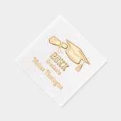 Graduierungsstufe und Diplomname Jahr #1 Servietten Mit Folie (Rechts)