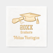 Graduierungsstufe und Diplomname Jahr #1 Servietten Mit Folie (Vorderseite)