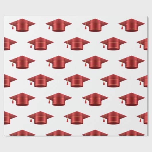 Graduierungstafel Red Geschenkpapier (Flach)