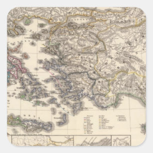 Graecia tempore migrationis doricae quadratischer aufkleber