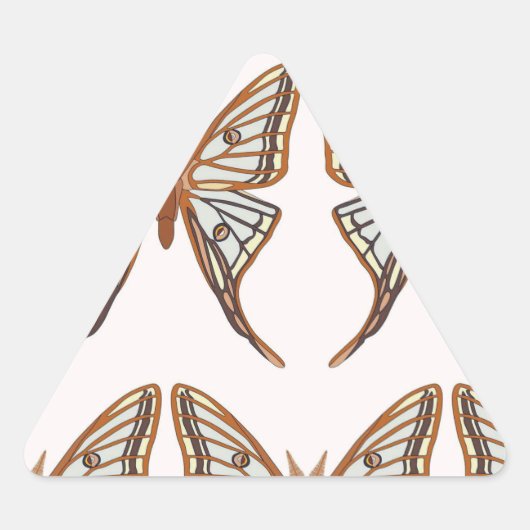 ‚Graellsia isabellae or Spanish Moon Moth‘ Dreieckiger Aufkleber (Vorderseite)