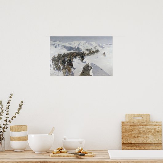 Graf Argutinsky, der die kaukasische Reichweite üb Poster (Küche)