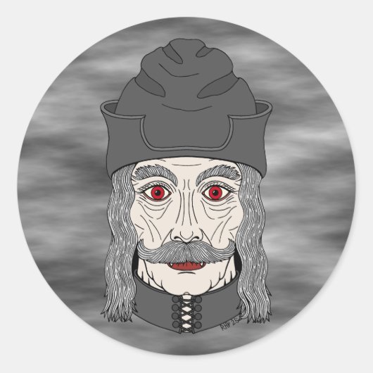 Graf Dracula 2026 Runder Aufkleber (Vorderseite)
