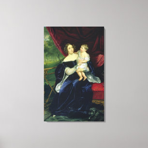 Graf Olga Ivanovna Orlov mit ihrer Tochter Leinwanddruck