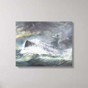 Graf Spee betritt den Indischen Ozean am 3. Leinwanddruck