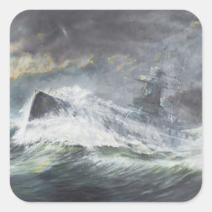 Graf Spee betritt den Indischen Ozean am 3. Quadratischer Aufkleber