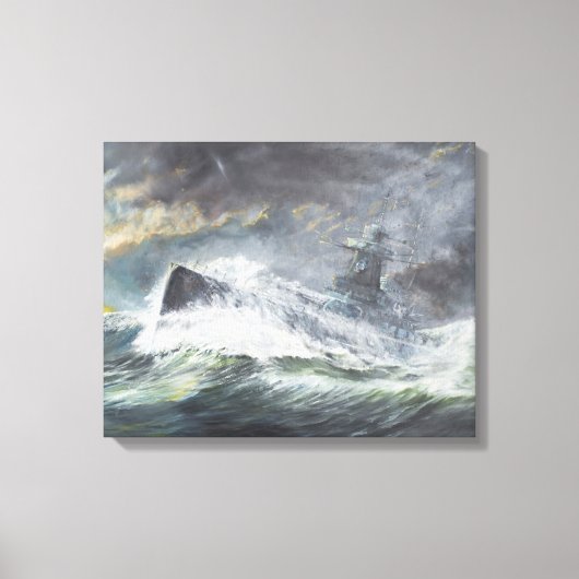 Graf Spee kommt am 3. November in den Indischen Oz Leinwanddruck (Vorderseite)