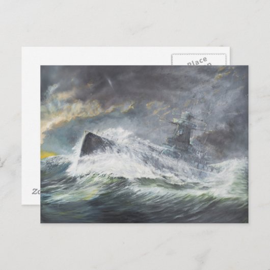Graf Spee kommt am 3. November in den Indischen Oz Postkarte (Vorne/Hinten)