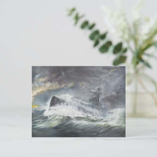 Graf Spee kommt am 3. November in den Indischen Oz Postkarte (Stehend Vorderseite)