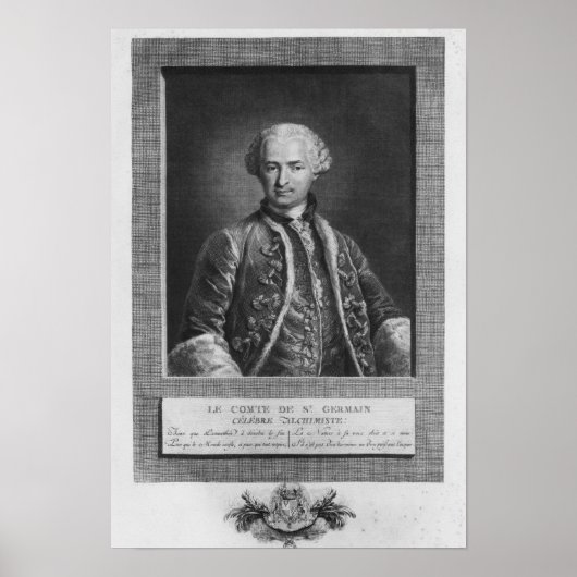 Graf von St. Germain, berühmter Alchemist, 1783 Poster (Vorne)