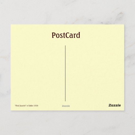 Graf Zeppelin in Tallinn vol.2 Postkarte (Rückseite)