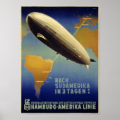 Graf Zeppelin Vintage Poster restauriert (Vorne)
