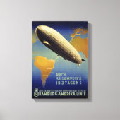 Graf Zeppelin Vintage Poster restauriert Leinwanddruck (Vorderseite)