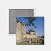 Grafen Castle, Carcassonne, Aude, Languedoc, Magnet (Vorderseite/Rückseite)