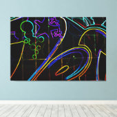 Graffiti 10 60x40 (150x100cm) waccna leinwanddruck (Insitu (Holzboden))