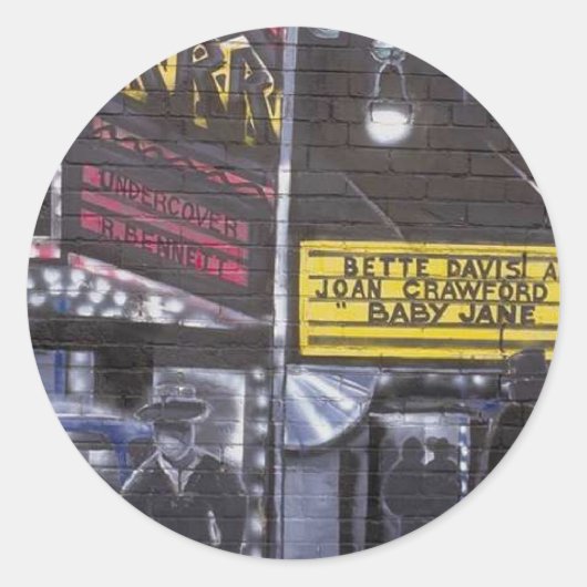 Graffiti 10 runder aufkleber (Vorderseite)