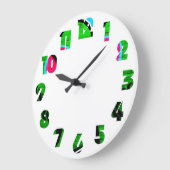 Graffiti 12 Number Overlay Wccn Große Wanduhr (Winkel)