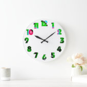 Graffiti 12 Number Overlay Wccn Große Wanduhr (Zuhause)