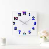 Graffiti 13 Number Overlay Wccn Quadratische Wanduhr (Zuhause)