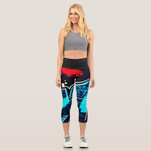 Graffiti 14 lecapcna capri leggings (Vorderseite)