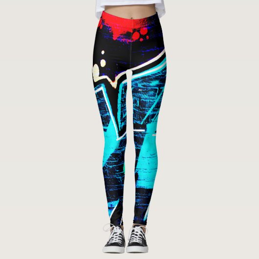Graffiti 14 lecna leggings (Vorderseite)