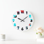 Graffiti 14 Number Overlay wc arc1 Große Wanduhr (Zuhause)