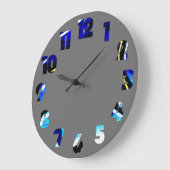 Graffiti 15 Number Overlay Wccn Große Wanduhr (Winkel)