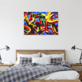 Graffiti 17 36x24 (90x60cm) Waccnm Leinwanddruck (Insitu (Schlafzimmer))