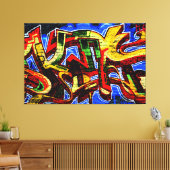 Graffiti 17 60x40 (150x100cm) waccna leinwanddruck (Insitu (Wohnzimmer))