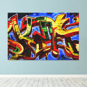 Graffiti 17 60x40 (150x100cm) waccna leinwanddruck (Insitu (Holzboden))