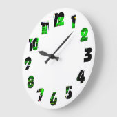 Graffiti 18 Number Overlay Wccn Große Wanduhr (Winkel)