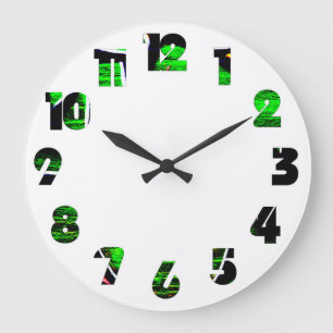 Graffiti 18 Number Overlay Wccn Große Wanduhr