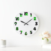 Graffiti 18 Number Overlay Wccn Große Wanduhr (Zuhause)