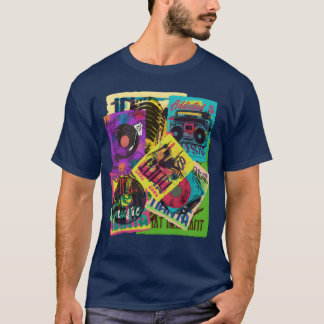 Graffiti 1980er Vintage Vinyl Musik 90er 80er Part T-Shirt
