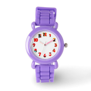 Graffiti 19 Number Overlay Kids Armbanduhr