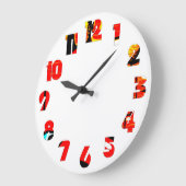 Graffiti 19 Number Overlay wccna Große Wanduhr (Winkel)