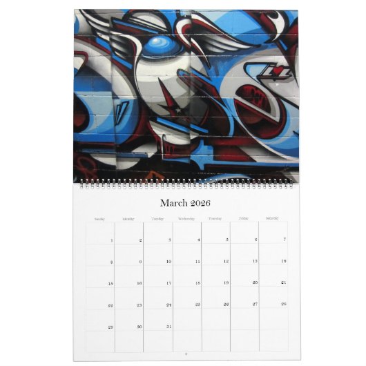 Graffiti 2025 kalender (Mär 2026)