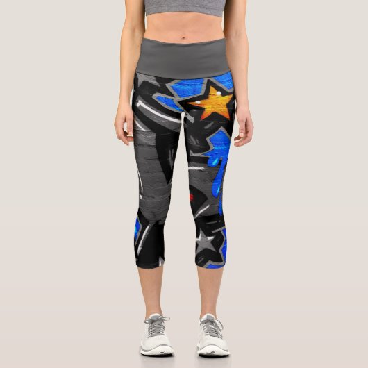 Graffiti 3 lecapcna capri leggings (Vorderseite)