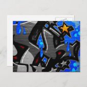 Graffiti 3 pccm postkarte (Vorne/Hinten)