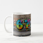 Graffiti 67 Viraler Trend/Fette Pop-Art Straßenmod Kaffeetasse (Links)