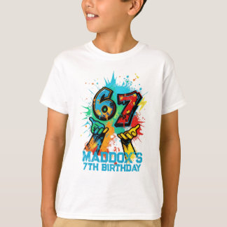 Graffiti 6-7 Geburtstags-T-Shirt Six Seven T-Shirt