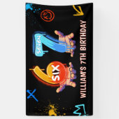Graffiti 6 7 Meme Trend Six Seven Birthday Party Banner (Vertikal)