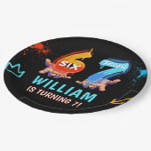 Graffiti 6 7 Meme Trend Six Seven Birthday Party Pappteller (Schrägansicht)