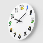 Graffiti 6 Nummer-Overlay-Wccn Große Wanduhr (Winkel)