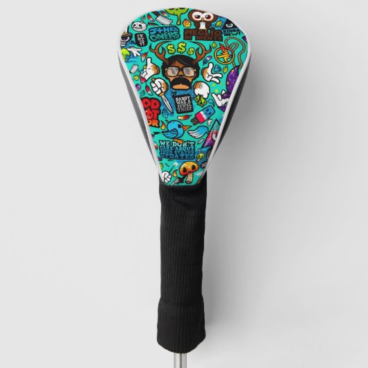 Graffiti-Abbildung Golf Headcover (Vorderseite)