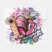 Graffiti-Abbildung mit Graffiti-Buchstaben Fleecedecke (Vorderseite (Horizontal))